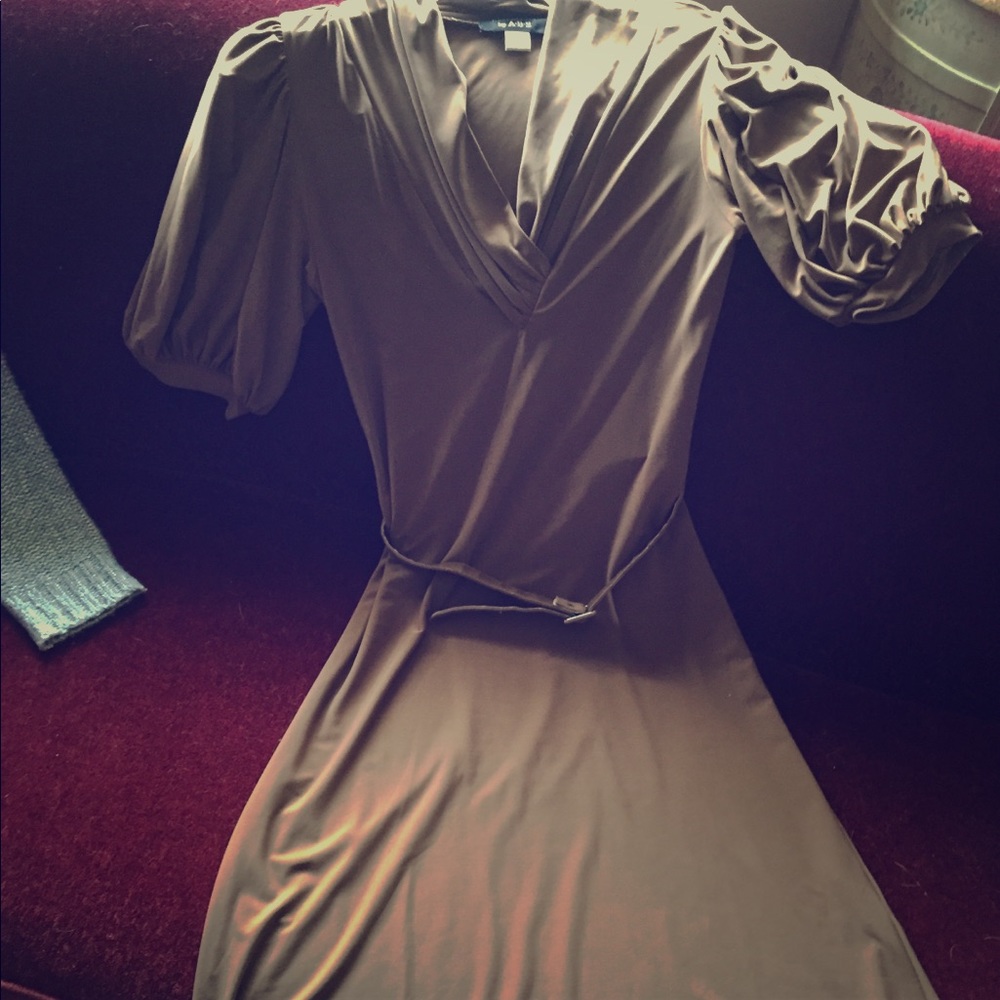 Brown belted dress